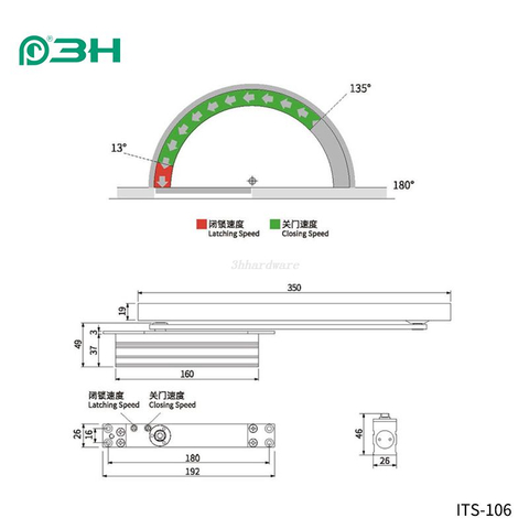 Verdeckter Türschließer 