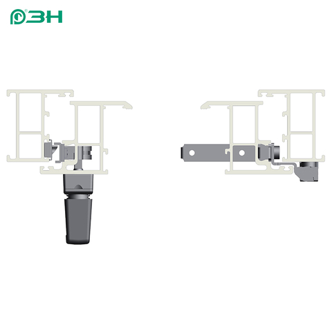 Nach innen öffnendes, feuerfestes Fensterbeschlagsystem mit U-Nut