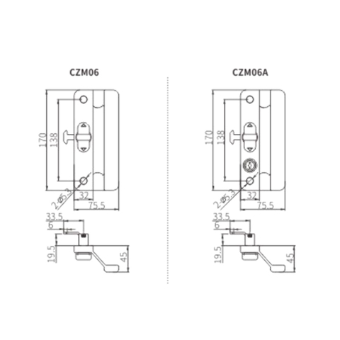 Schiebeverriegelungsgriff CZM06