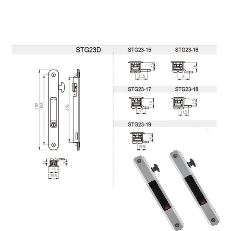 Schiebefenster- und Tür-Schiebetür-Riegelschloss-Hardware-Zubehör STG23 