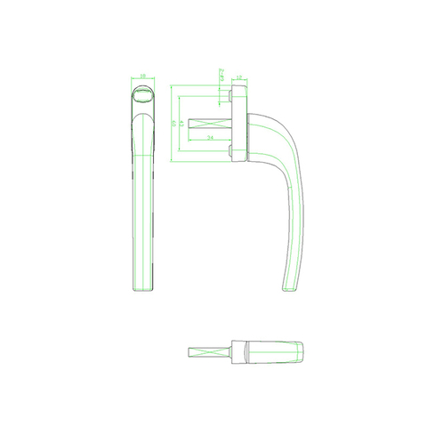 Flügelfenstergriff CZ11A