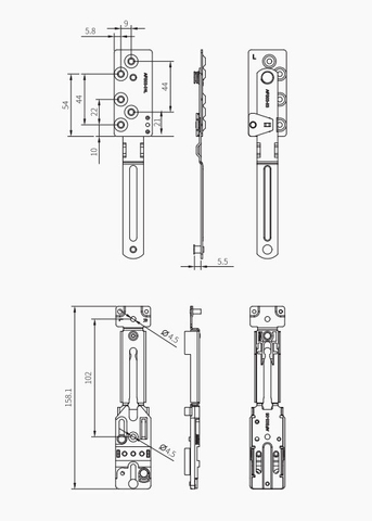 Verdeckte Sicherheitsverriegelung AFS03L