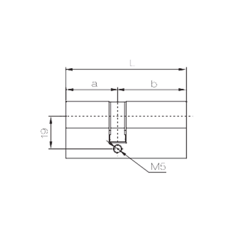 Zubehör für Flügeltürschlösser Doppelöffnender Schließzylinder 35/35A