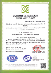 ISO14001: 2015 Umweltmanagementsystem-Zertifikat