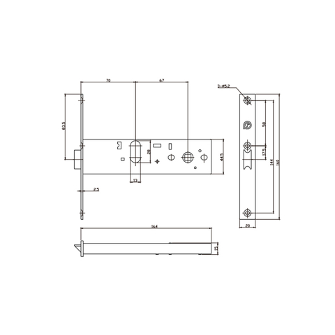 Türschlosskörper 13666