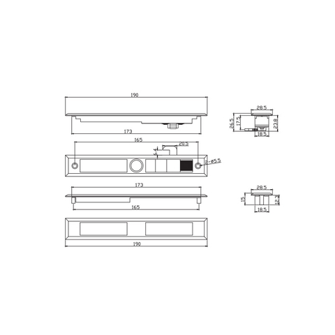 Schieberiegelschloss STG731B