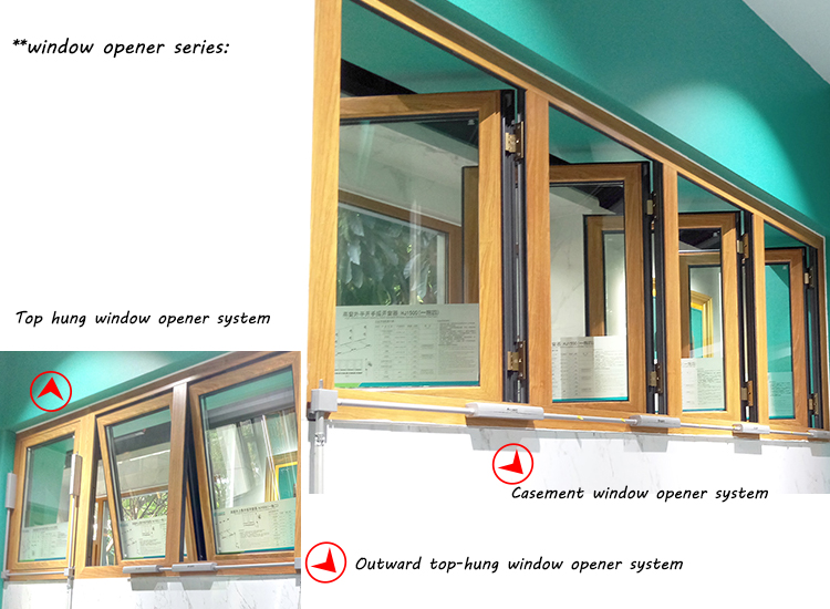 Nach außen öffnender manueller manueller Fensteröffner für hohe Fenster HJ1500