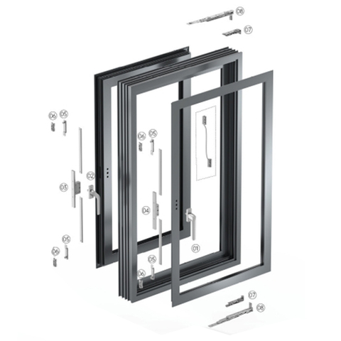 Schwungfenster mit Bildschirm