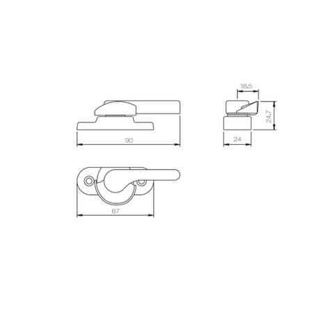 Halbmondschloss PSB03R/L