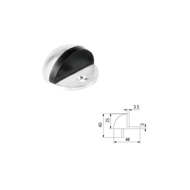 Maßgeschneiderter Flügeltürstopper aus Edelstahl HW-DS01