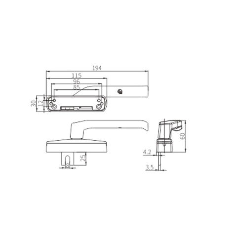 Flügelfenstergriff CZH23GR/L