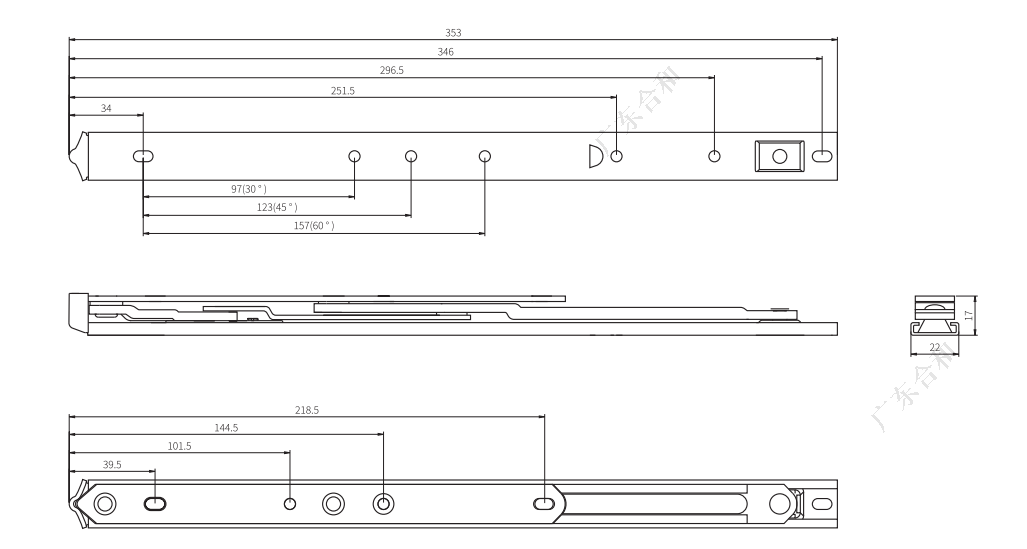 OEM SS304 Fensterreibungsstrebe HHT14