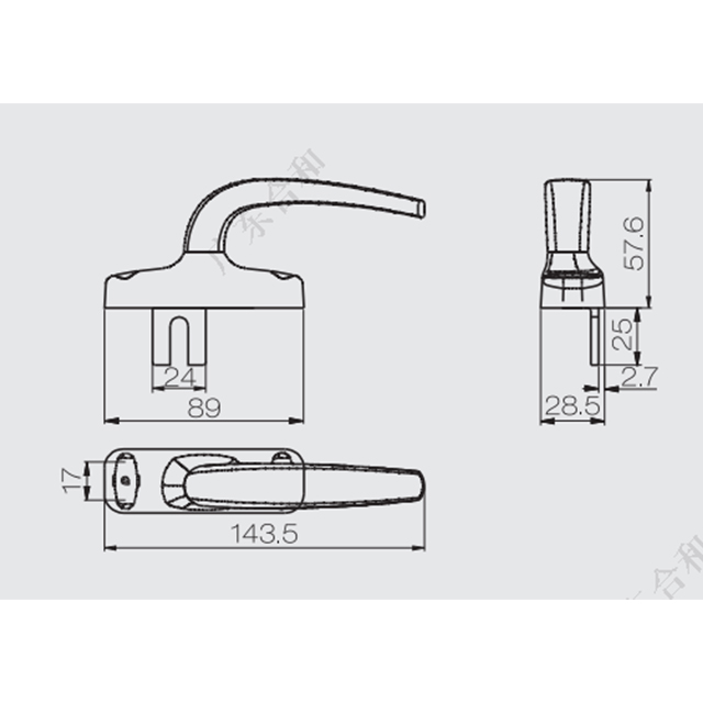 Fenstergabelgriff CZH07E