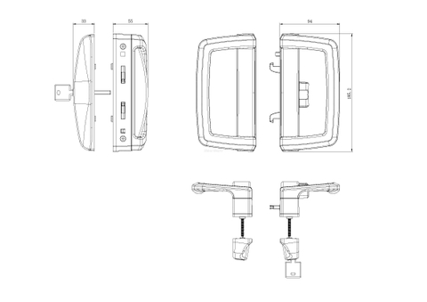 D-förmiger Schiebegriff MH-TTS09