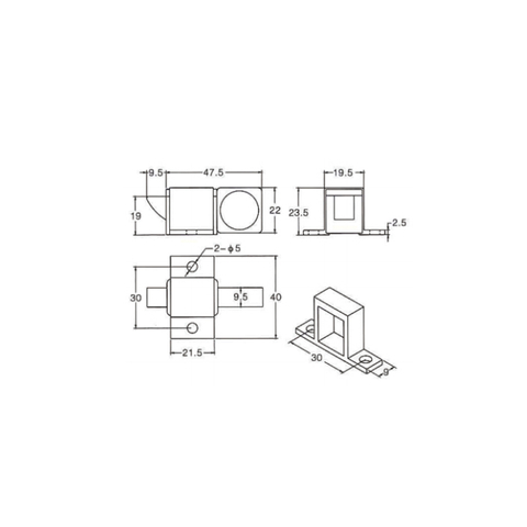 Bester Preis Flügelfenster-Bündigriegel MX507B
