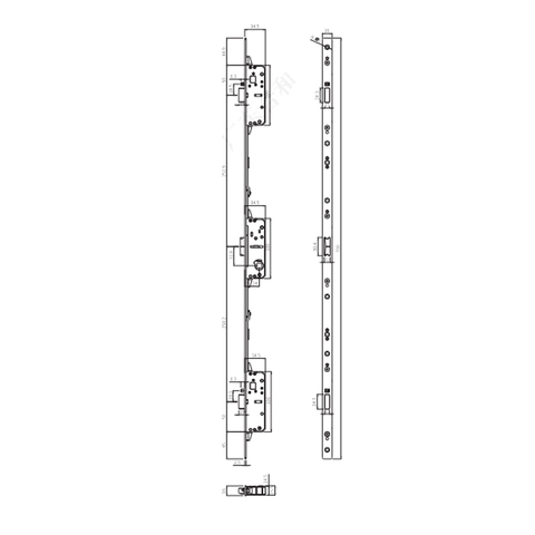 Maßgeschneiderter Flügeltürschlosskörper aus Edelstahl P0725-TY